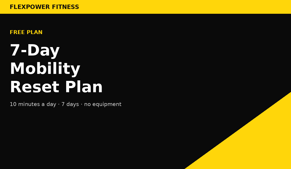 Free 7-Day Mobility Reset Plan